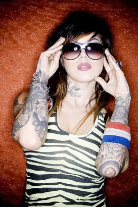 Kat Von D Tattoo On Arms